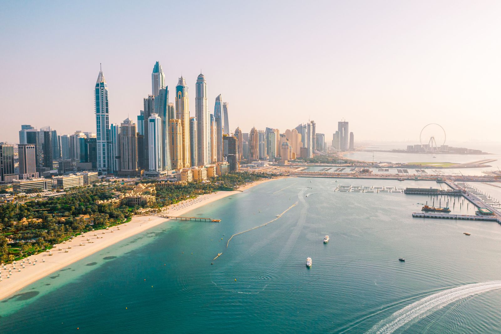 Aerial view of Dubai Marina skyline and coastline — the buying process