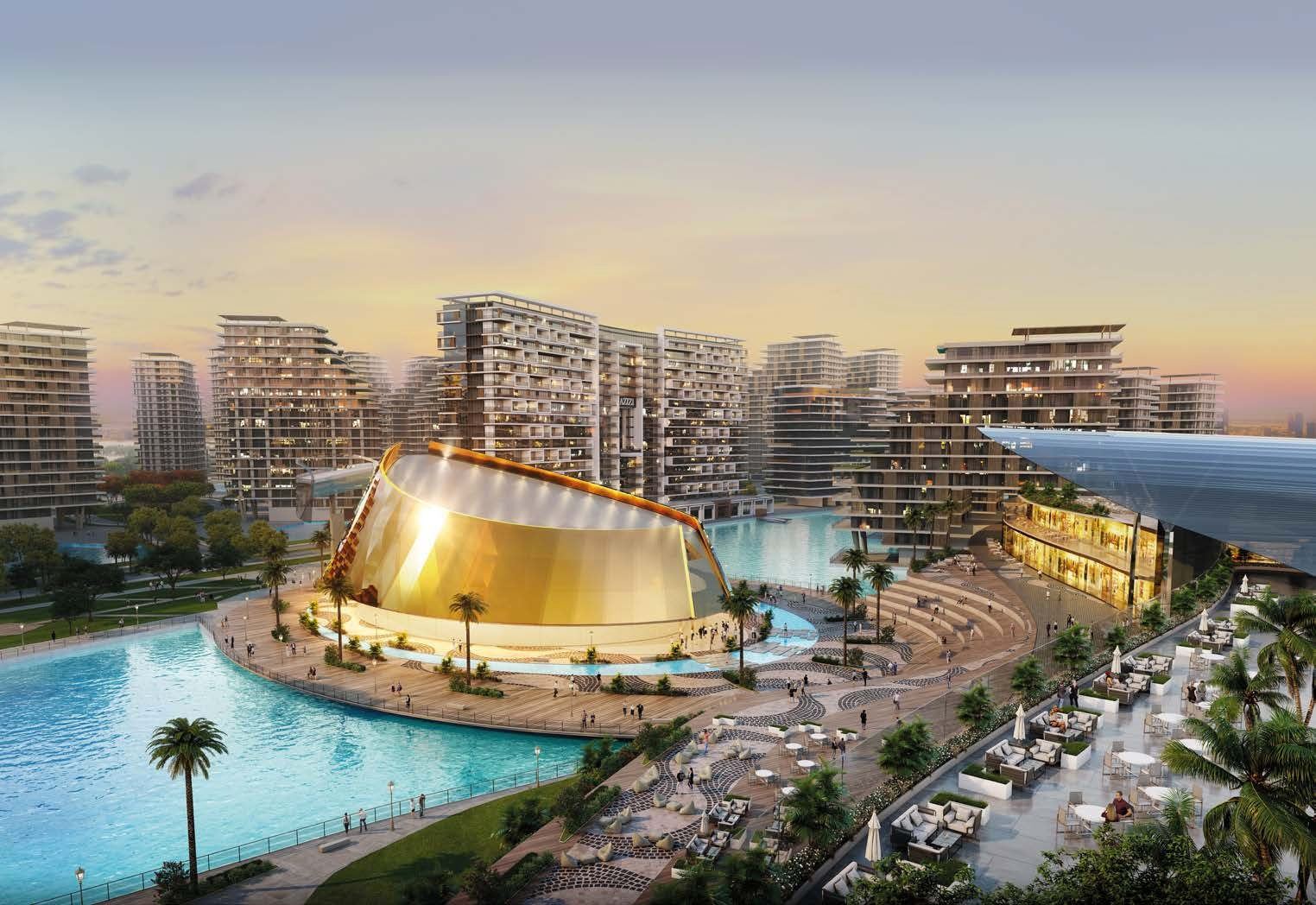 Waterfront leisure district render, Dubai South