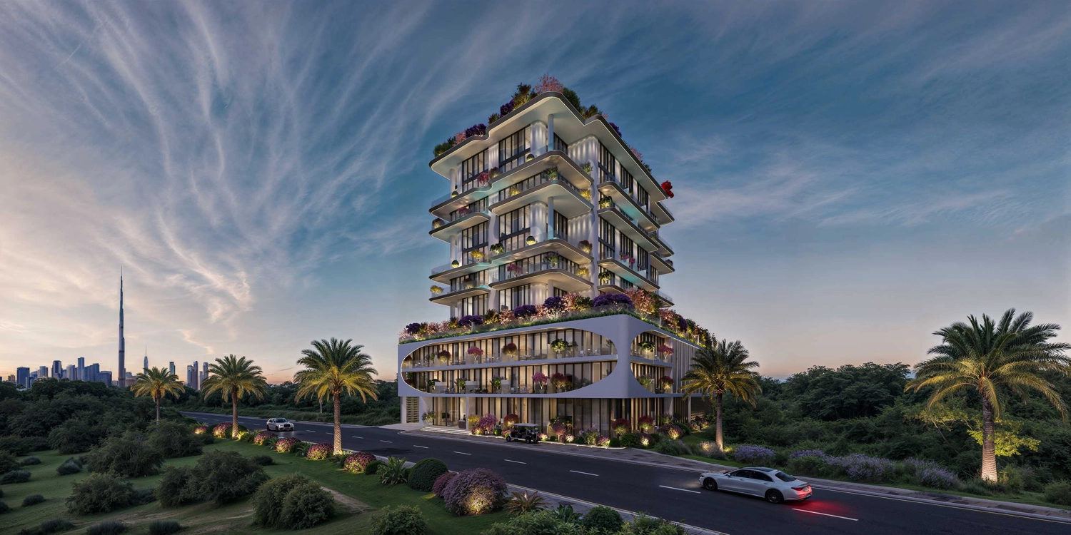 Boutique garden residence with Burj Khalifa on the skyline