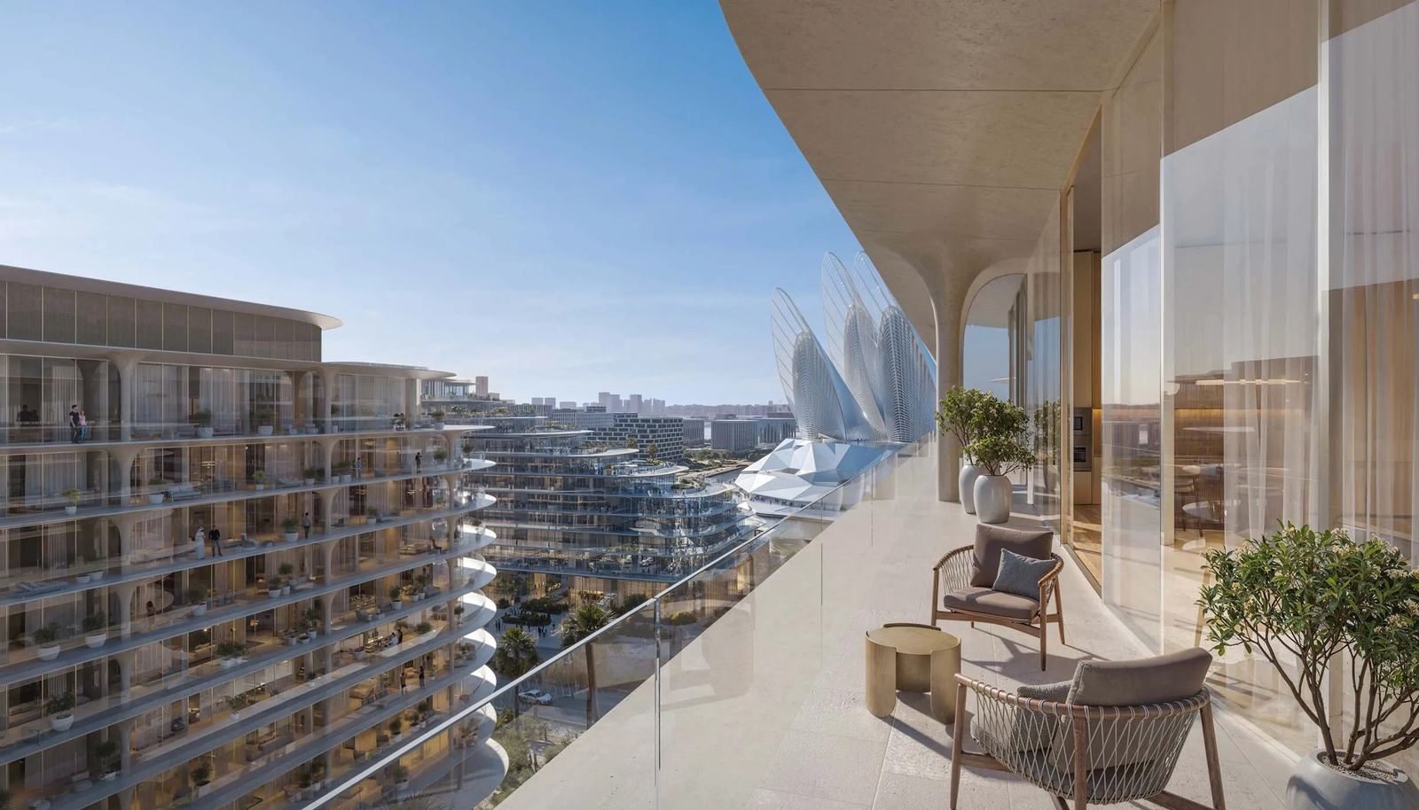 Terrace with museum-quarter views
